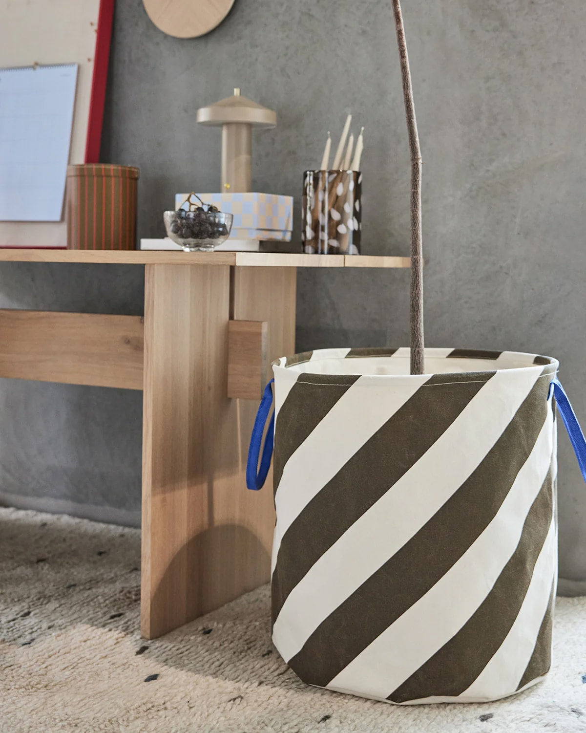 Diagonal Stripe Basket 5