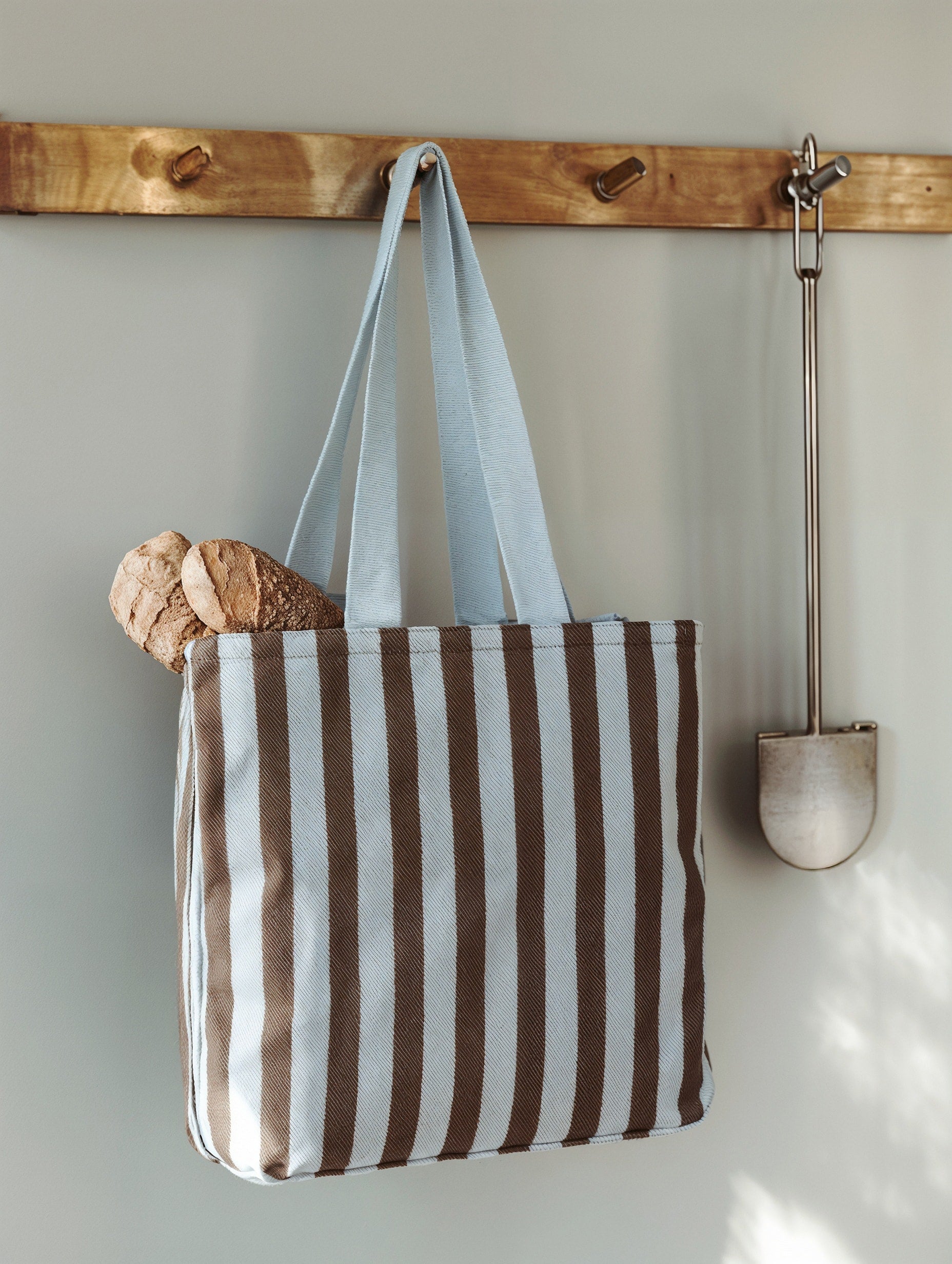 Classic Vertical Stripe Shopper
