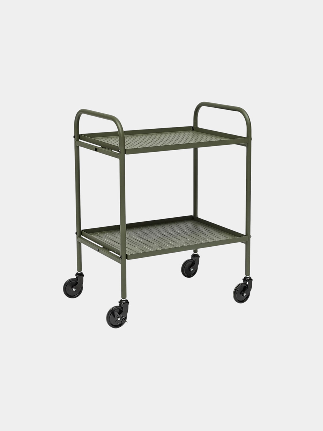 Two-Tier Utility Cart with Wheels