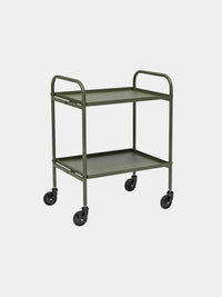 Two-Tier Utility Cart with Wheels