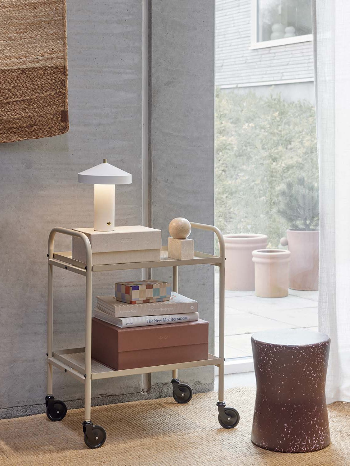 Two-Tier Utility Cart with Wheels 6