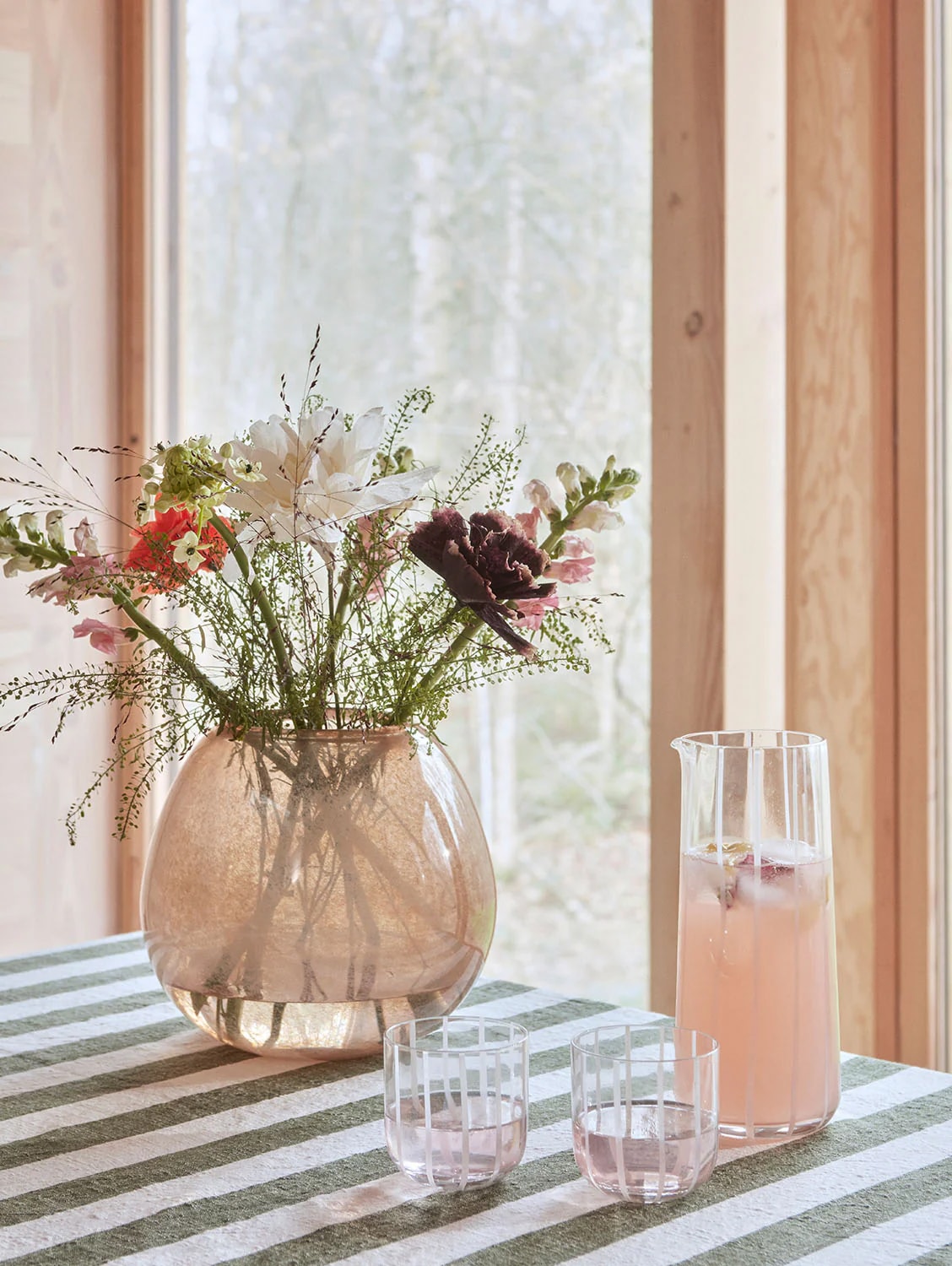 Clear Ribbed Tumblers