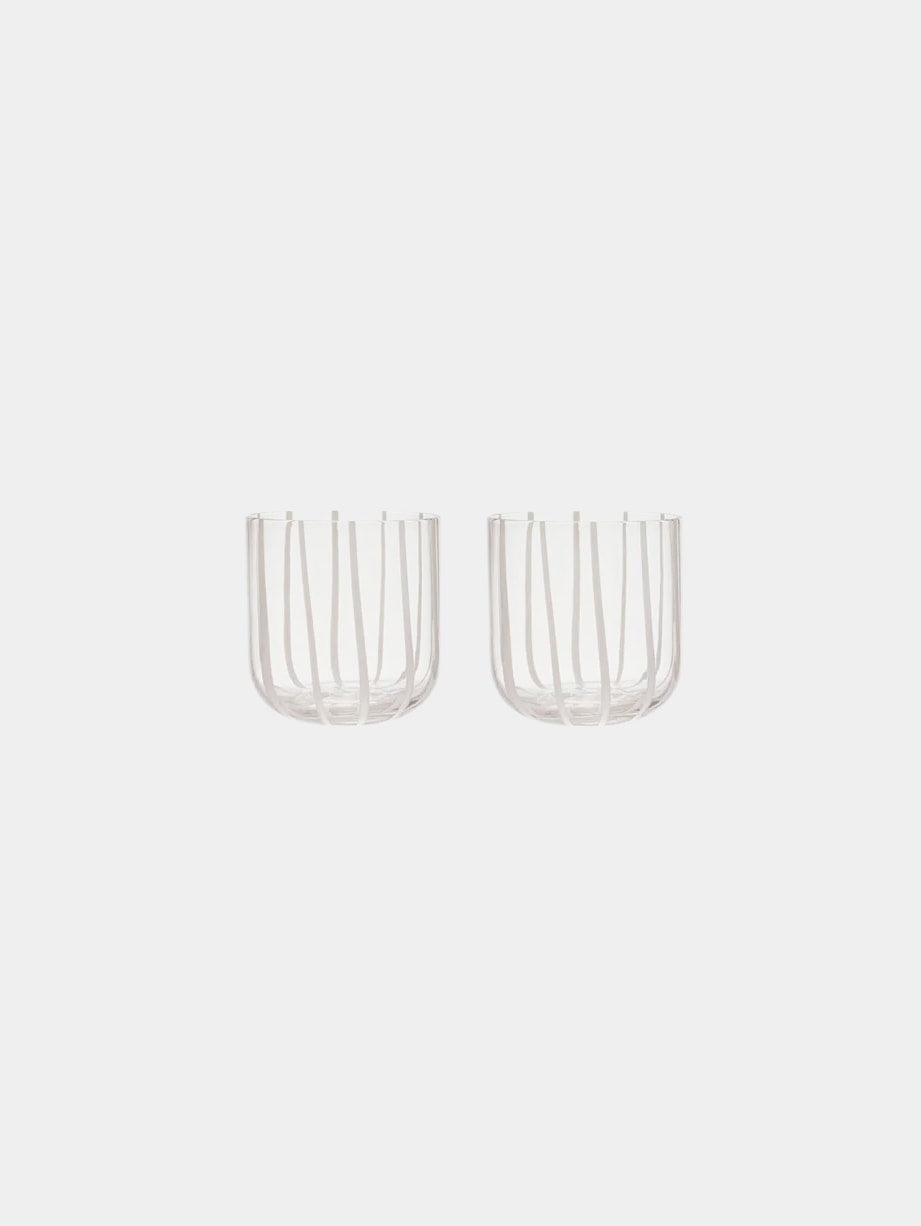 Clear Ribbed Tumblers