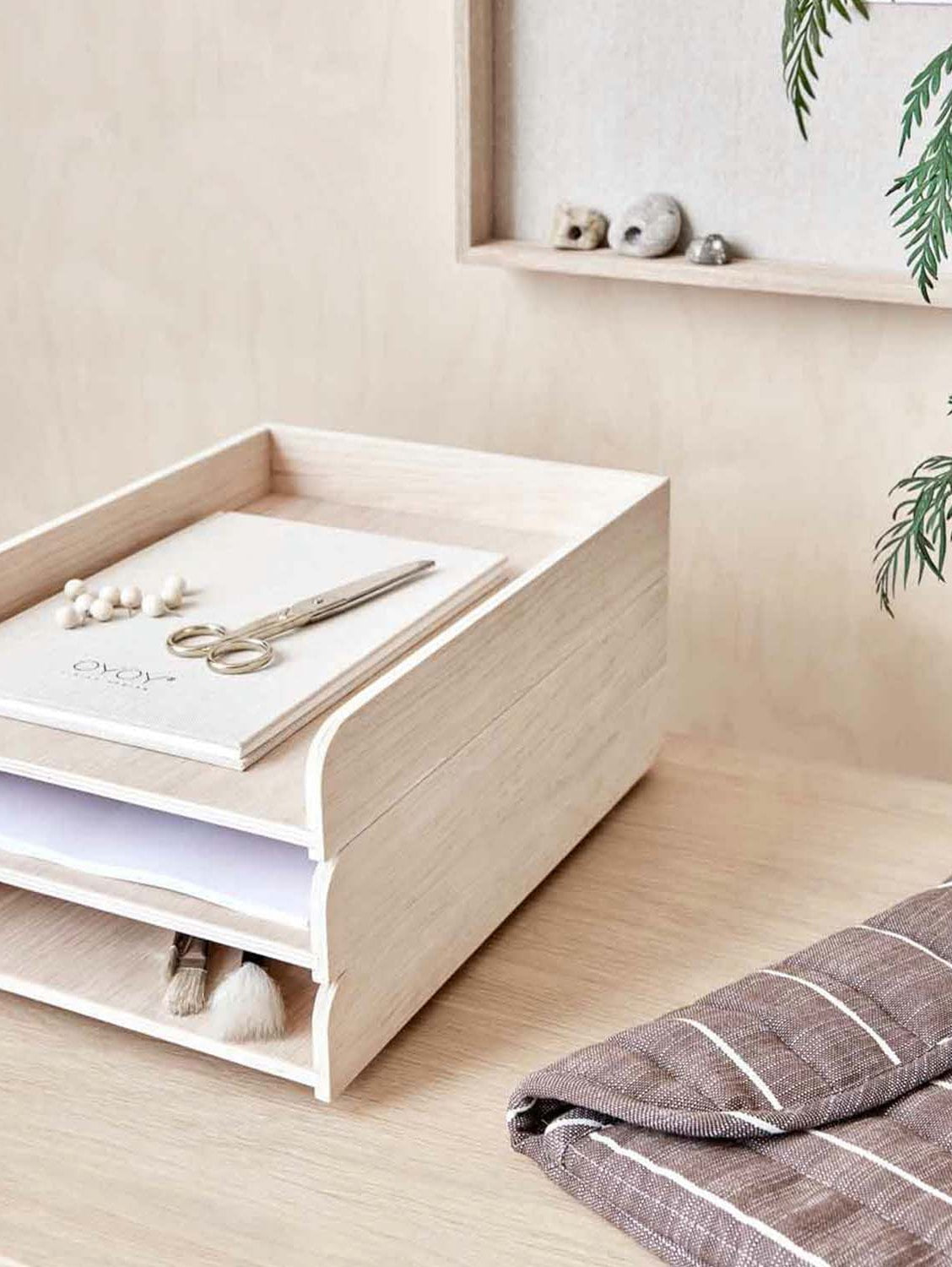 Wooden Tray Organizer