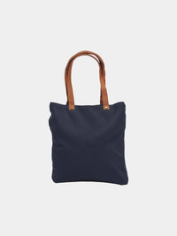 Canvas Daily Tote with Leather Handles