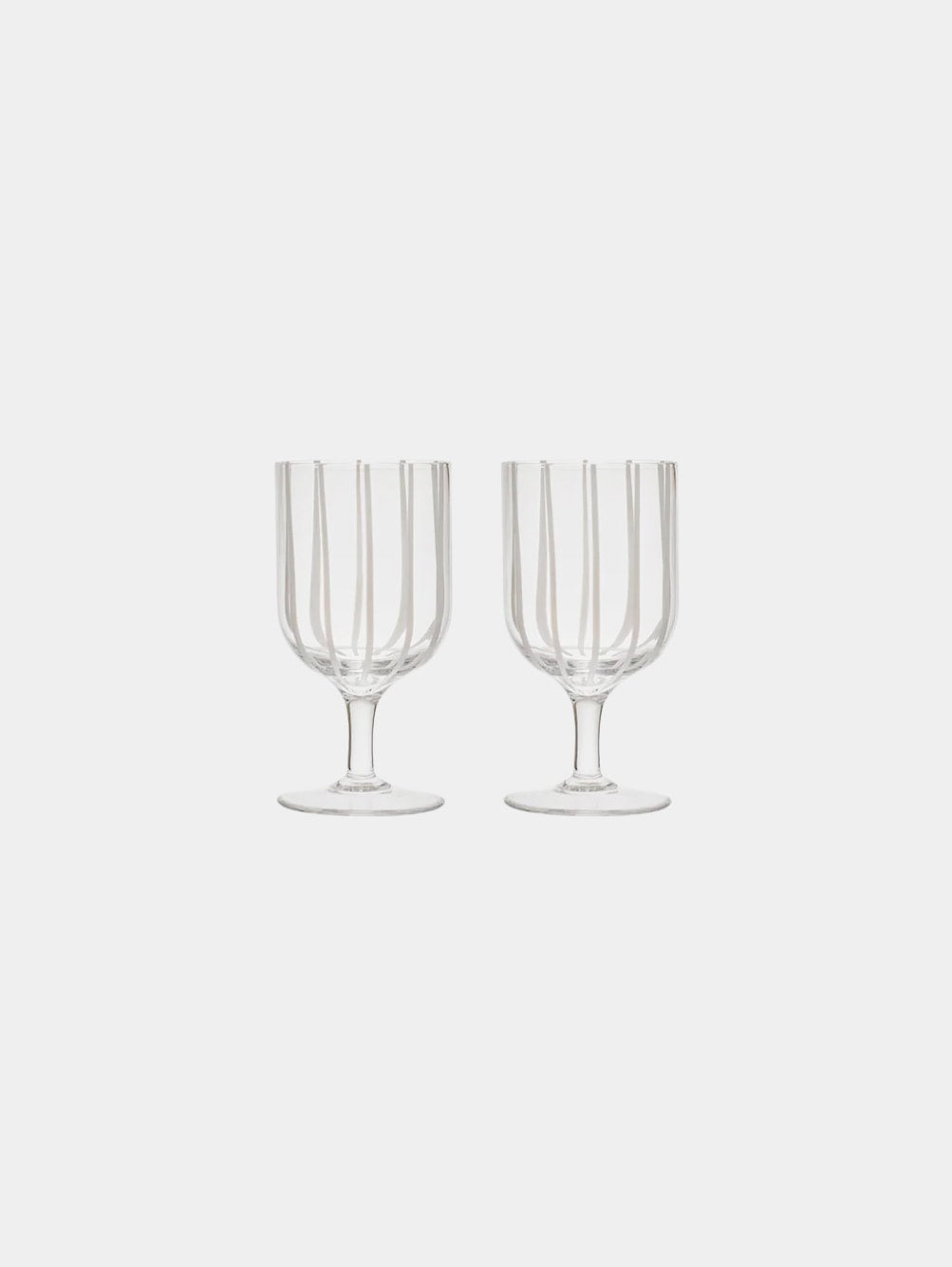Clear Ribbed Goblets
