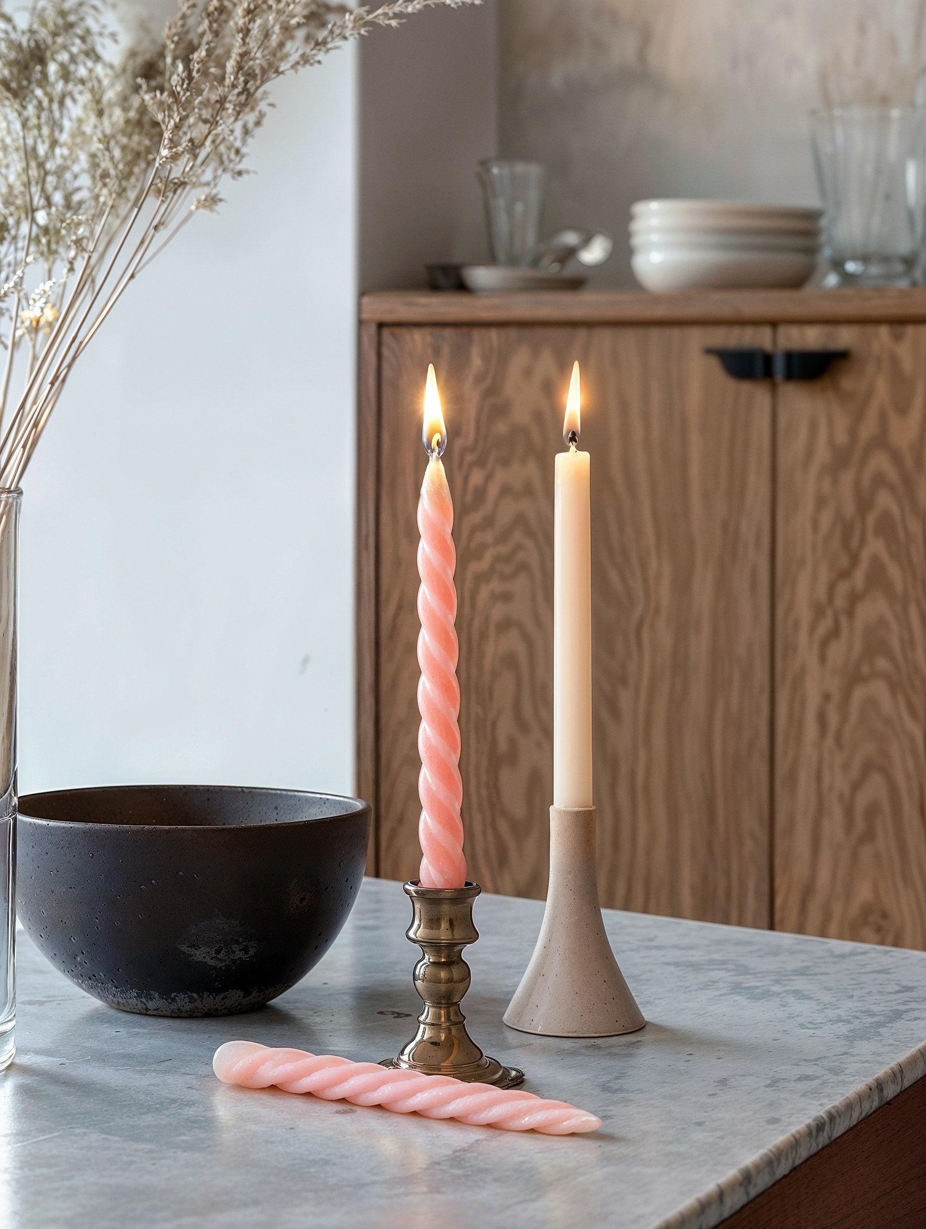 Twist Taper Candle Pair 5